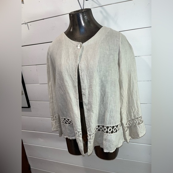 VIA SIGNORIA – Linen Cardigan (Made in Italy) Small - Picture 10 of 10